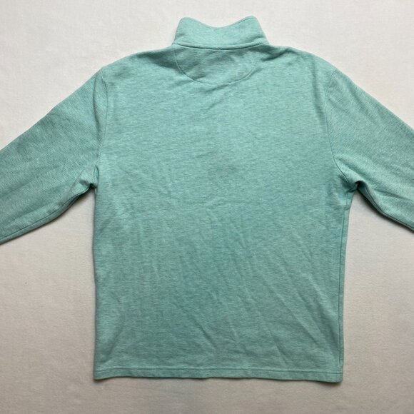 Vineyard Vines 1/4 Zip Sweater Men's M Green Long Sleeve Mock Neck Pullover - Picture 9 of 12